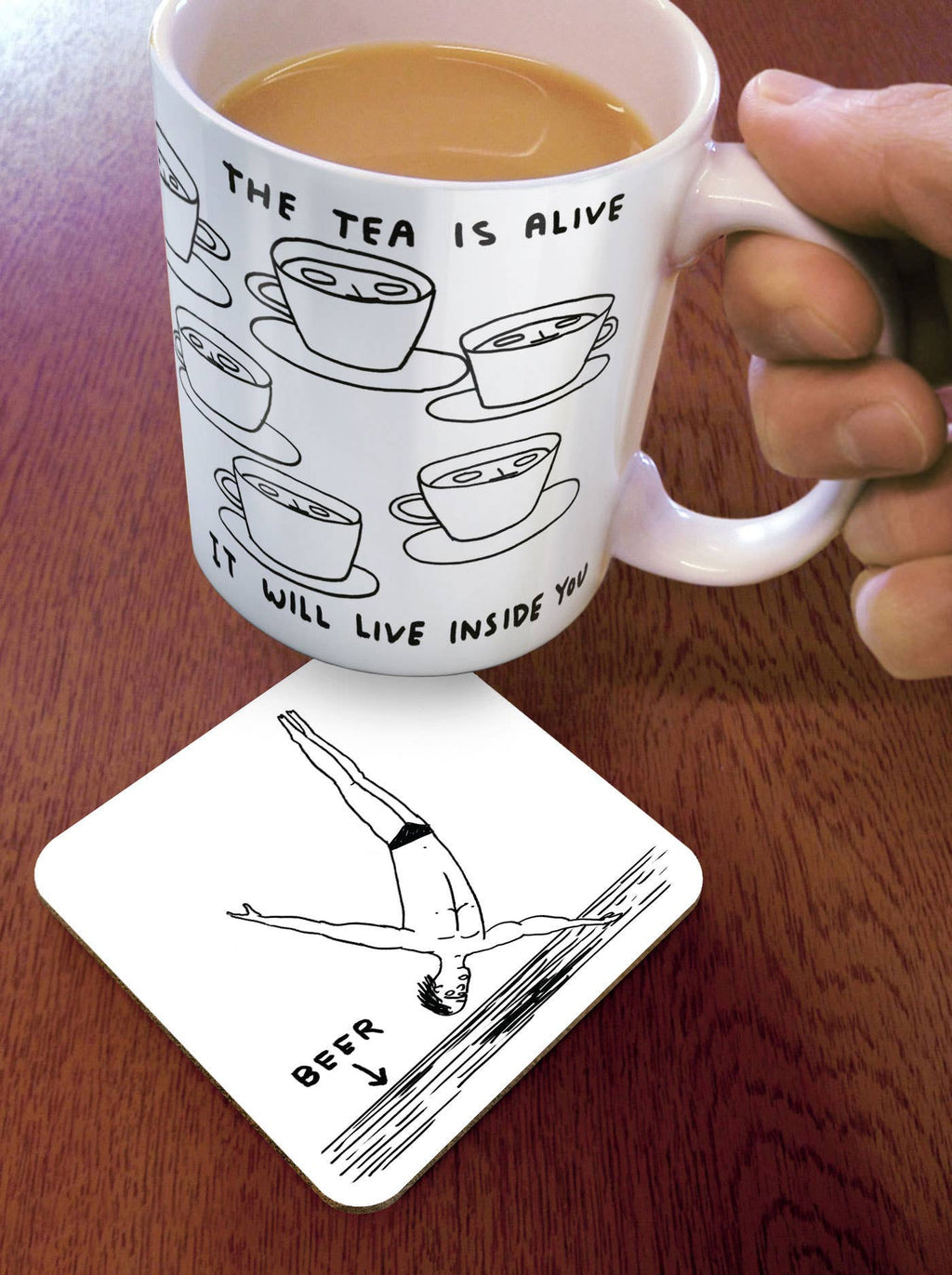 David Shrigley Coaster - Bunch Of Twats