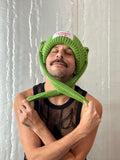 LOVERBOY BY CHARLES JEFFREY CHUNKY RABBIT BEANIE in GREEN