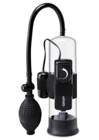 Pump Worx Beginner's Vibrating Pump Advanced Penis Enlargement System - Clear and Black