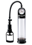 Pump Worx Accu-Meter Power Penis Pump - Clear and Black