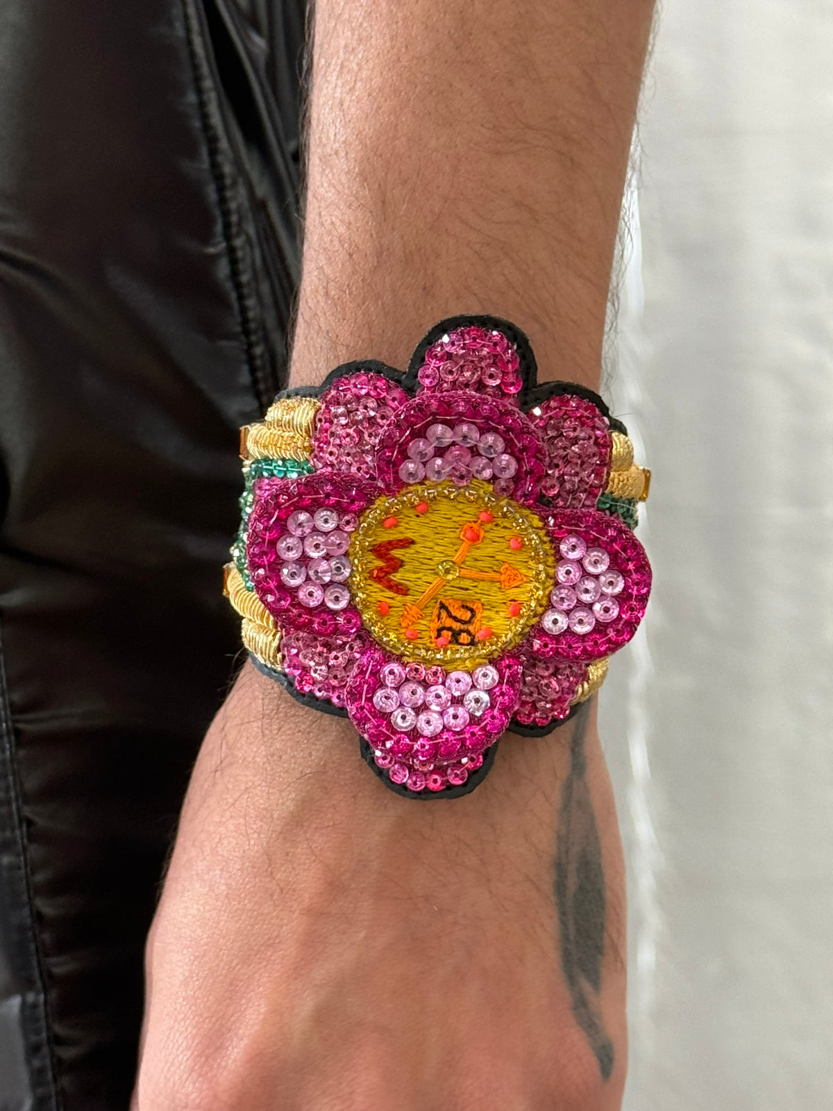 FLOWER POWER WATCH BRACELET by Walter Van Beirendonck