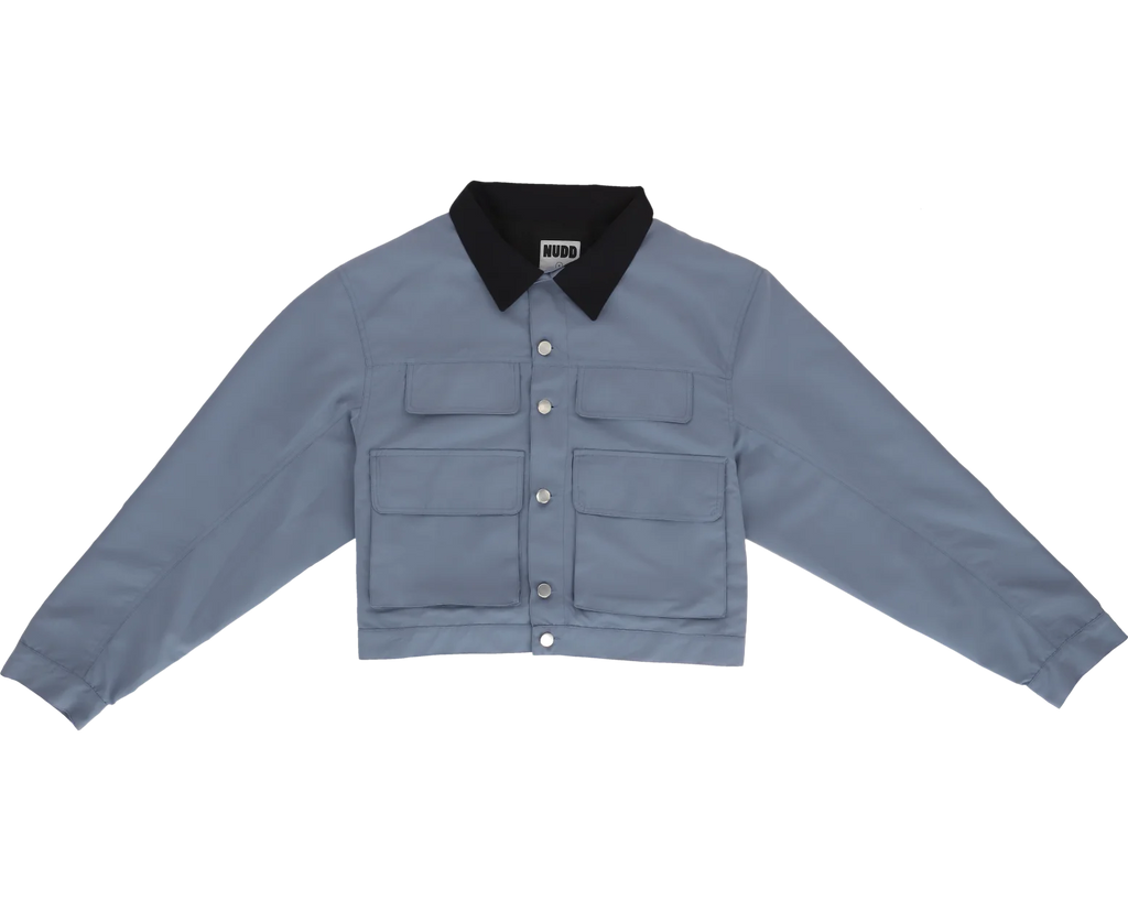 NUDD LABS CROP POCKET JACKET GREY