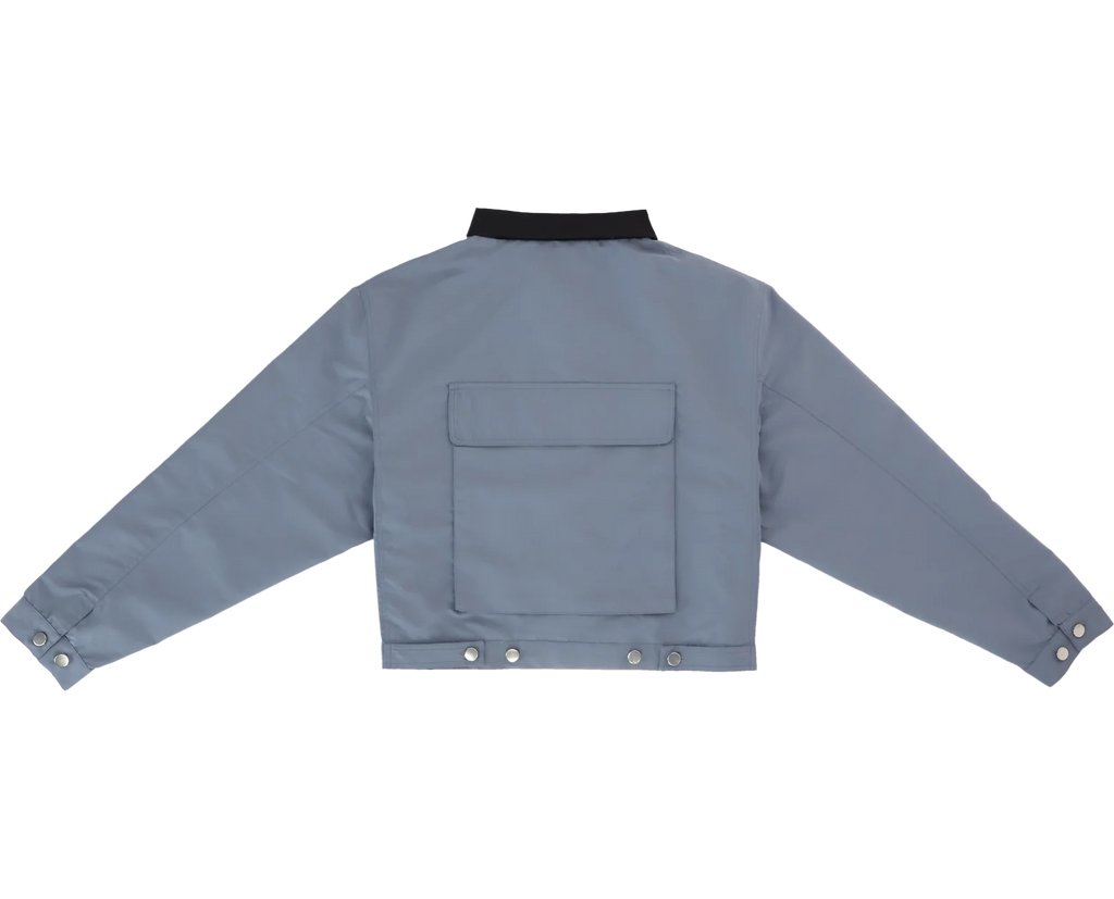 NUDD LABS CROP POCKET JACKET GREY
