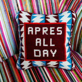 Apres Ski Needlepoint Pillow