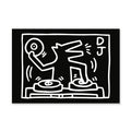 Keith Haring Black / White Dj Dog Magnet