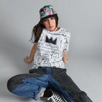 Jean-Michel Basquiat in Italian All-Over Print 5-Panel Cap