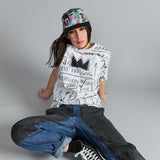 Jean-Michel Basquiat in Italian All-Over Print 5-Panel Cap