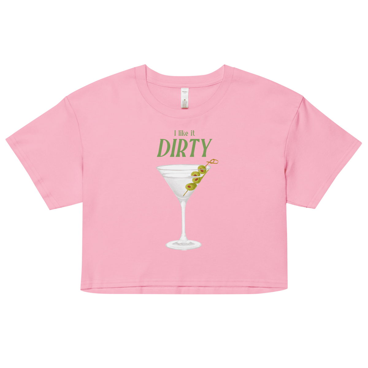 I Like It Dirty Martini Crop Top