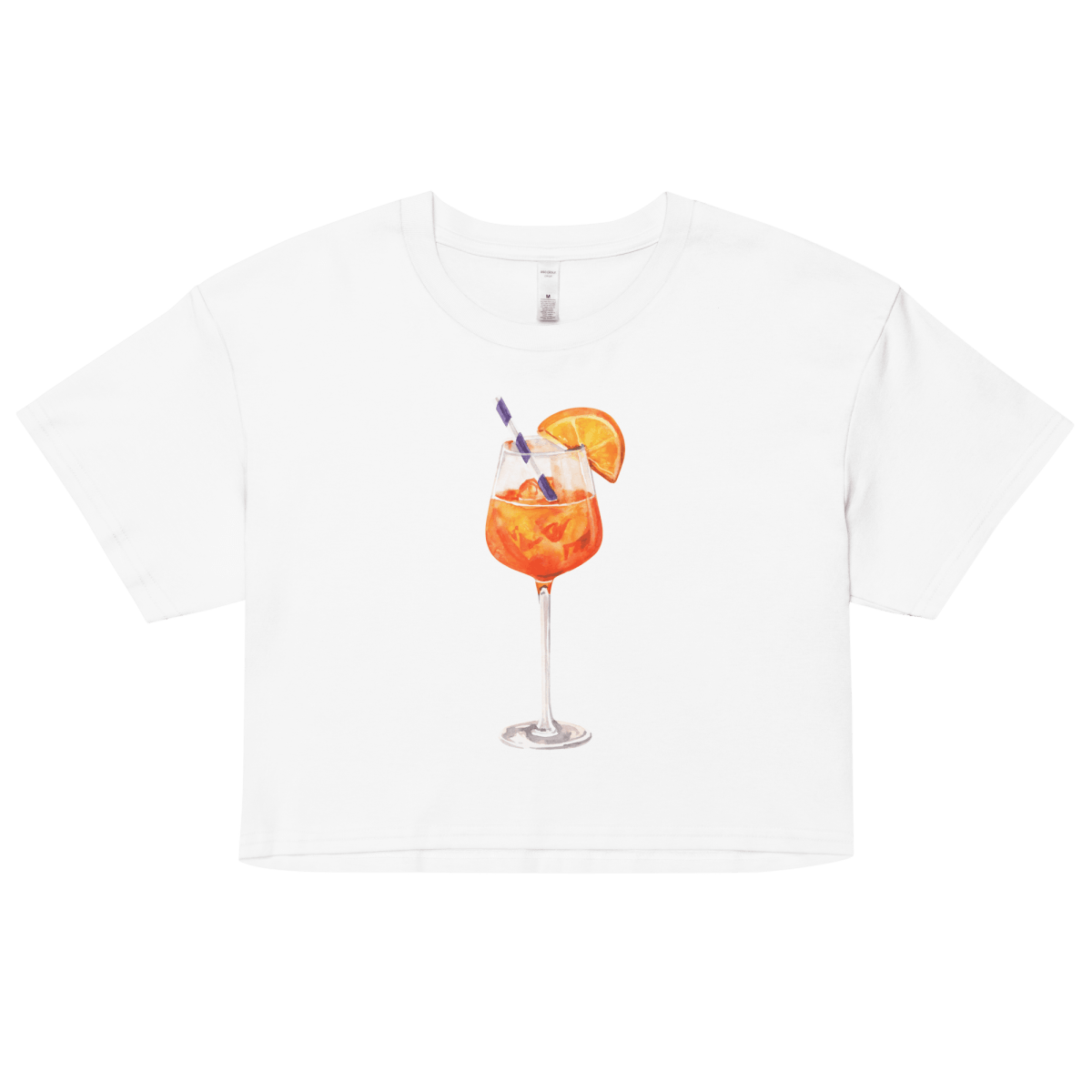 Orange Spritz Watercolor Crop Top