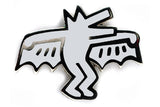 Keith Haring - Bat Dog Pin: Pink