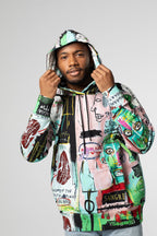 Jean-Michel Basquiat "in Italian" All-Over Print Hoodie