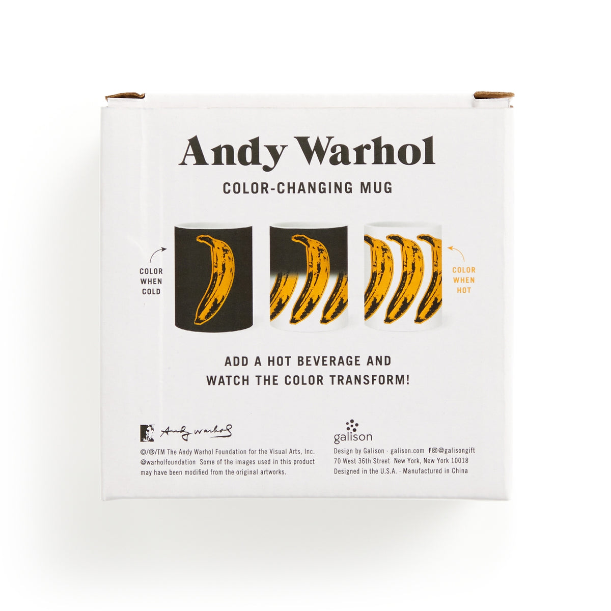 Andy Warhol Banana Color Changing Ceramic Mug