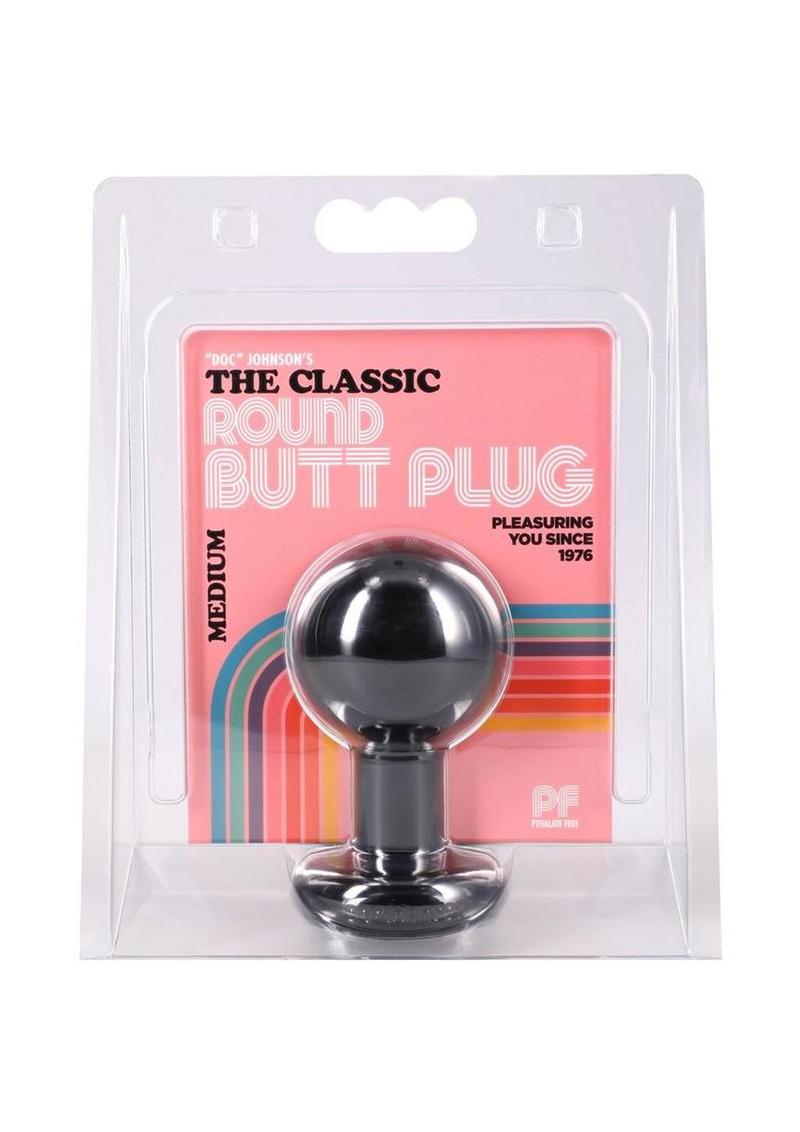 The Classic Round Butt Plug - Medium - Black