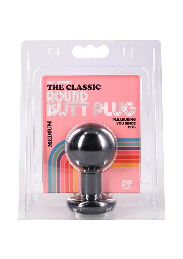 The Classic Round Butt Plug - Medium - Black