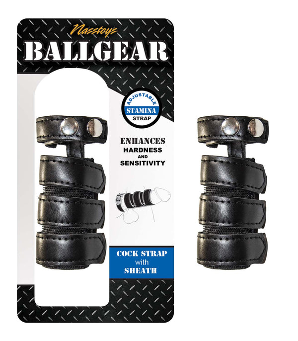 BALLGEAR COCK STRAP WITH SHEATH-BLACK
