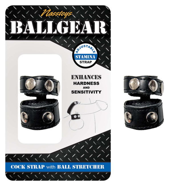 BALLGEAR COCK STRAP WITH BALL STRETCHER-BLACK