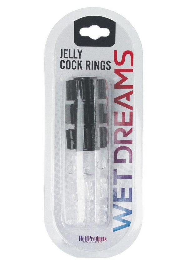 Pleasure Stars Jelly Cock Rings 6 Per Pack - Assorted Colors