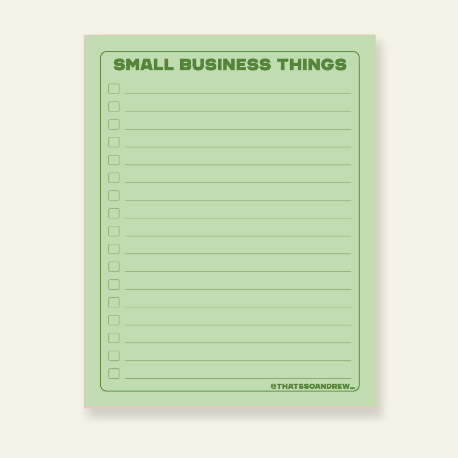 Small Business Things - Snarky & Colorful Notepad