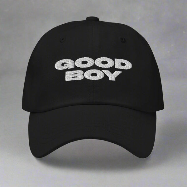 Good Boy Dad Hat by YES HOMO - Black
