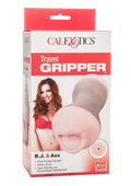 Travel Gripper Dual Density Stroker - Mouth and Ass - Pink