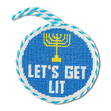 Let's Get Lit Needlepoint Ornament