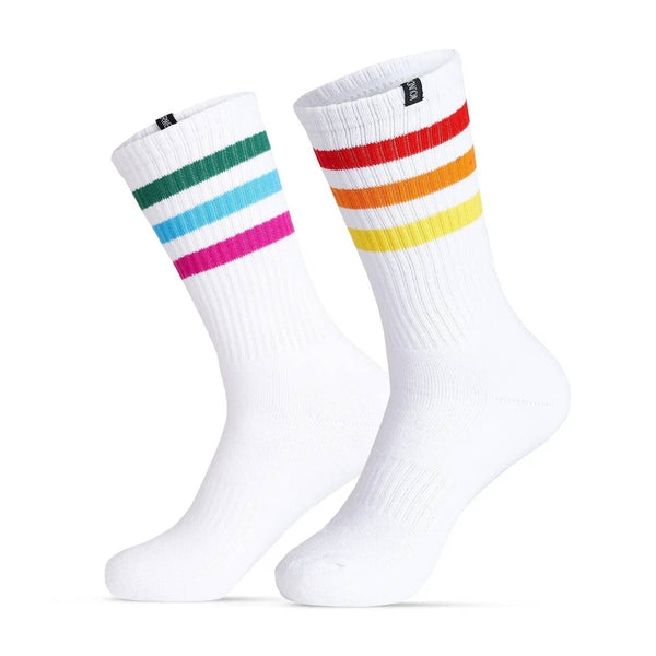 Mounderwear Pride Stripe Athletic Crew Socks