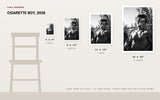 Cigarette Boy, 2026 — print size comparison