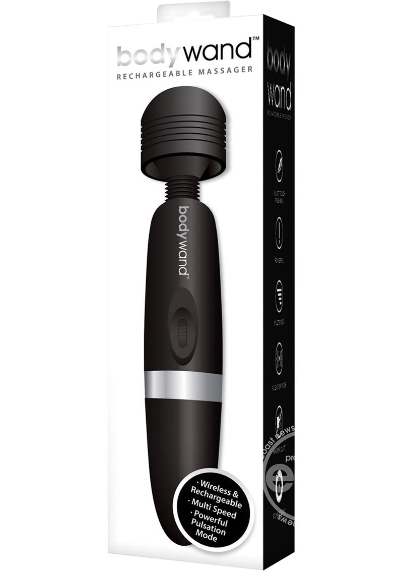 Bodywand Rechargeable Silicone Wand Massager - Black