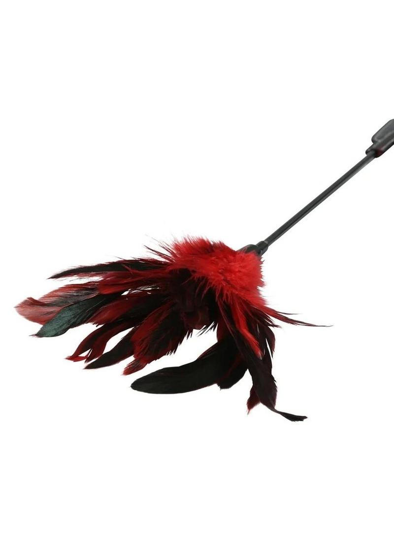 Sex & Mischief Feather Slapper - Black/Red