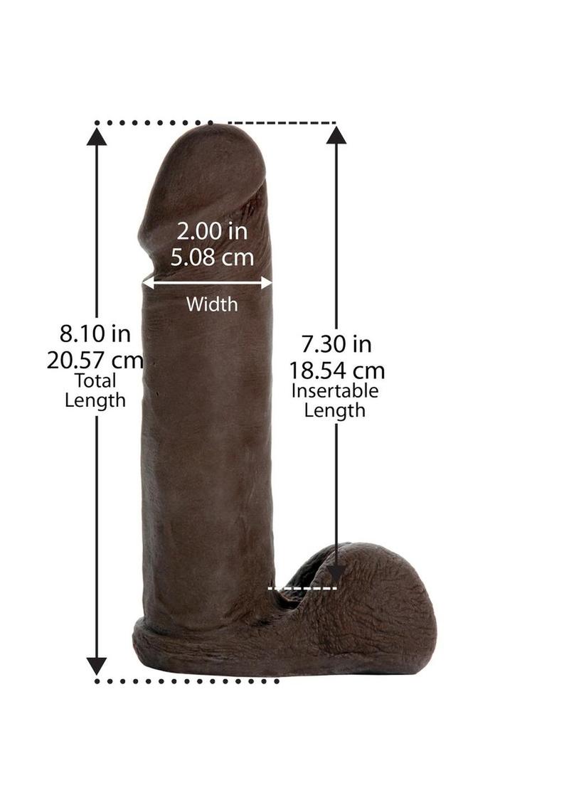 Vac-U-Lock Ultraskyn Dildo 8in - Black