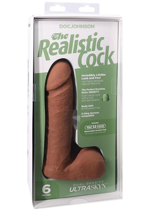 The Realistic Cock Ultraskyn Dildo 6in - Caramel