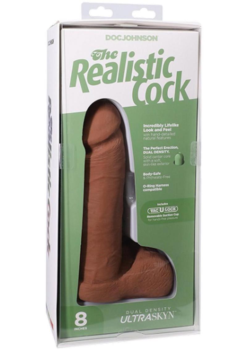 The Realistic Cock Ultraskyn Dildo 8in - Caramel