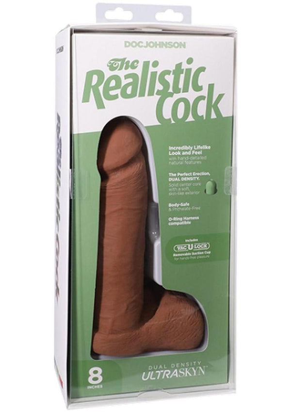 The Realistic Cock Ultraskyn Dildo 8in - Caramel