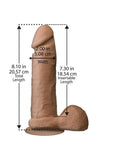 The Realistic Cock Ultraskyn Dildo 8in - Caramel