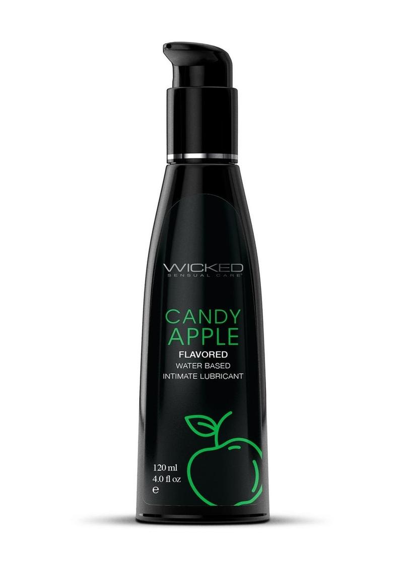 Wicked Aqua Water Based Flavored Lubricant Candy Apple 4oz