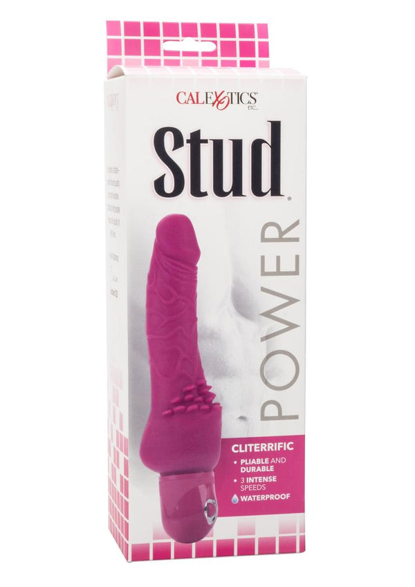 Power Stud Cliterrific Vibrator 6.75in - Pink