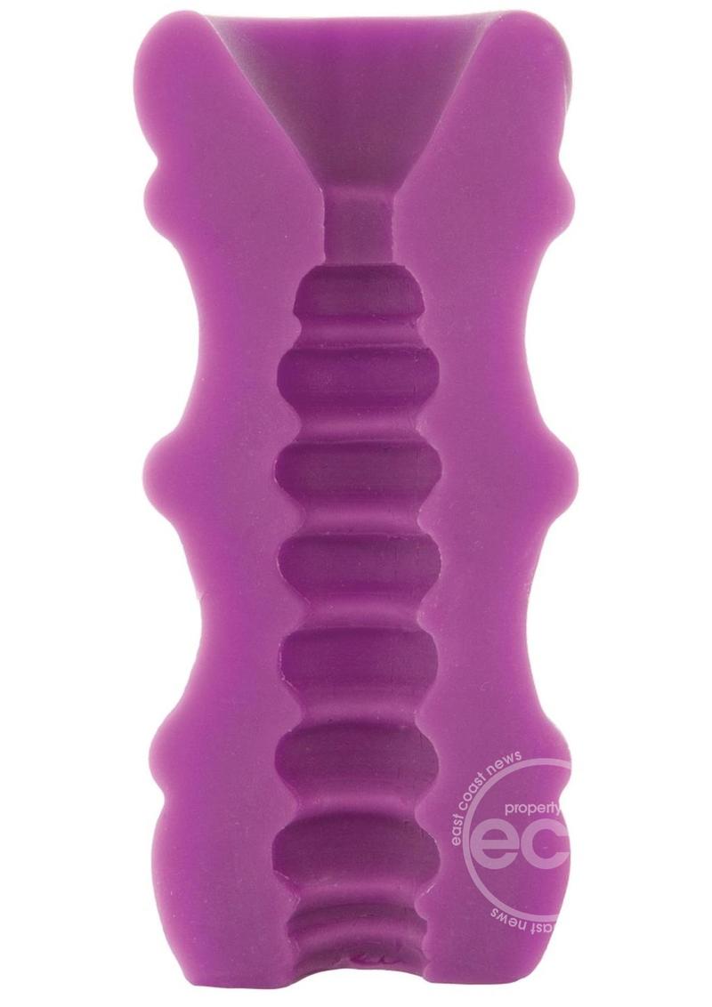 Mood Pleaser Thick Ribbed Ultraskyn Masturbator - Purple