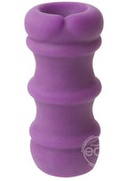 Mood Pleaser Thick Ribbed Ultraskyn Masturbator - Purple