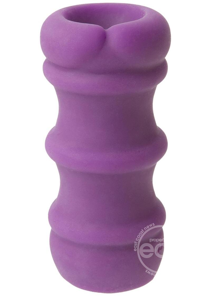 Mood Pleaser Thick Ribbed Ultraskyn Masturbator - Purple