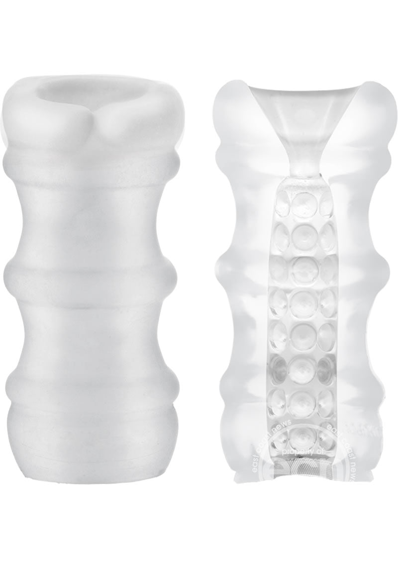 Mood Pleaser Massage Beads Ultraskyn Masturbator - Frost