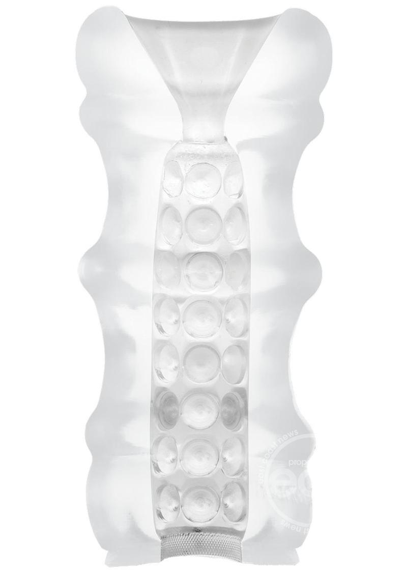 Mood Pleaser Massage Beads Ultraskyn Masturbator - Frost