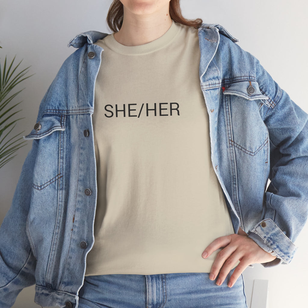 SHE/HER TEE BY CULTUREEDIT AVAILABLE IN 13 COLORS