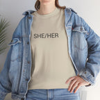 SHE/HER TEE BY CULTUREEDIT AVAILABLE IN 13 COLORS