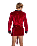 Playboy Men's Smoke Lounge Robe detail