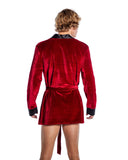 Playboy Men's Smoke Lounge Robe detail
