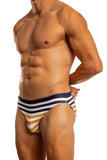 Nautical Stripe Low-Rise Swimsuit by Jack Adams in 2 colors