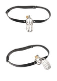 Fetish Fantasy Extreme The Prisoner Steel Cock Cage Chastity Belt with Lock - Silver