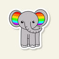 Gay Pride Elephant Sticker