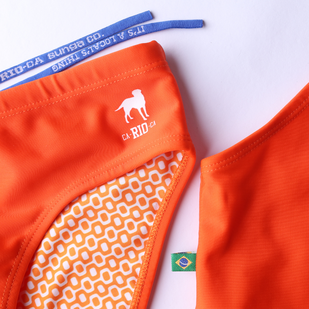 Tangerine solids Men's Swimming Sunga - Beachwear for Men