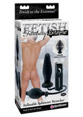 Fetish Fantasy Extreme Vibrating Inflatable Sphincter Stretcher Butt Plug with Wired Remote Control - Black